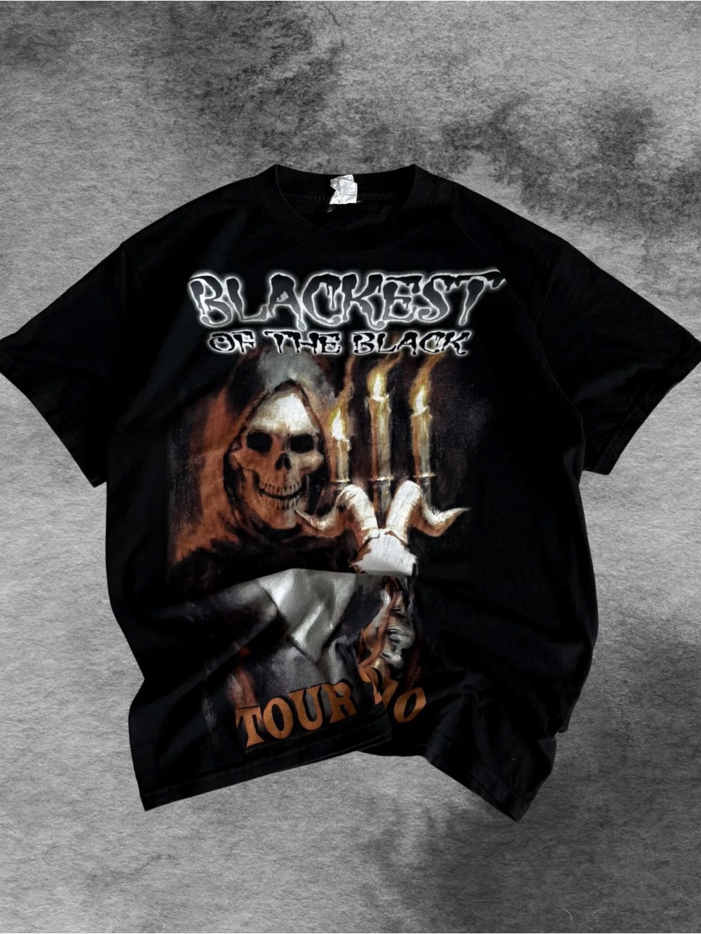 Blackest of the Black 2010 Tour Graphic Tee with Skull Candle Design